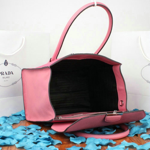 2014 Prada calfskin flap bag BN2665 rose - Click Image to Close